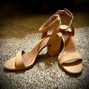 Gianni Bini Shoes | Gianni Bini Suede Ankle-Strap Block Heeled Sandals